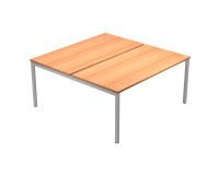 Team Work double bench with bridge game, aluminium grey finish, d 164 x h 74.5 cm