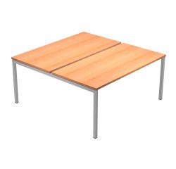 Bench doppio Team Work con game a ponte finitura grigio alluminio p 164 x h 74,5 cm