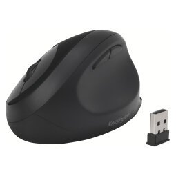 Kensington Pro Fit Dual Wireless Ergonomic Mouse K75404EU Optical For Right-Handed Users Bluetooth/USB-A Nano Receiver Black