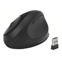Kensington Pro Fit Dual Wireless Ergonomic Mouse K75404EU Optical For Right-Handed Users Bluetooth/USB-A Nano Receiver Black