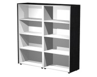 Mobile archivio a giorno alto Florida e Florida 4 l 163 x p 43 x h 158,2 cm colore nero