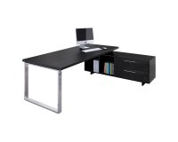 Florida managerial desk, 90 x 74 cm high, with reversible supporting service unit