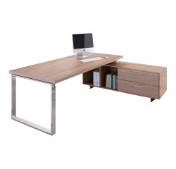 Florida managerial desk, 90 x 74 cm high, with reversible supporting service unit