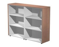 Mobile archivio a giorno medio Florida e Florida 4 l 163 x p 43 x h 119,8 cm colore noce