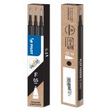 Refill penna roller Pilot Frixion ball Clicker 0.5 mm nero 3 unità