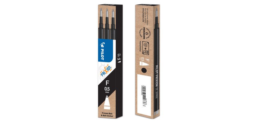 Refill x penna sfera Frixion tratto fine 3 pezzi