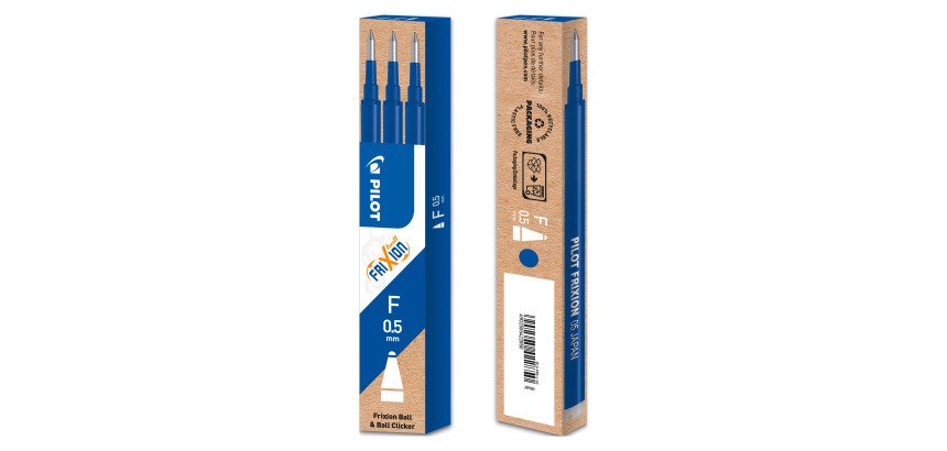 Refill x penna sfera Frixion tratto fine 3 pezzi