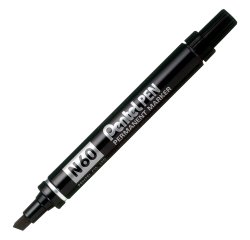 Marcatore permanente Pentel N60 fusto in metallo punta quadra 12 pezzi