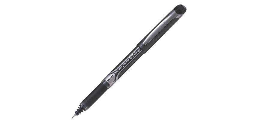 Pilot Hi-Tecpoint V7 Grip Rollerball Pen Medium 0.4 mm Black Pack of 12