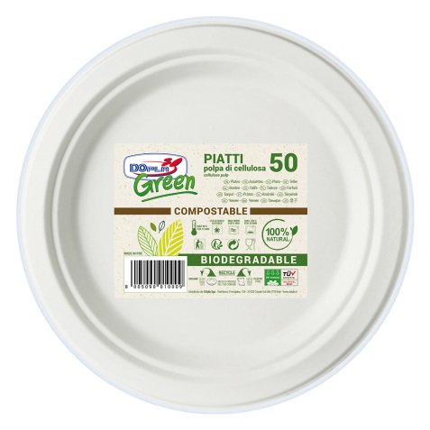 Piatti piani DOpla Green 50 unità Ø 22.5 cm