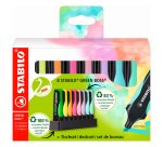 STABILO GREEN BOSS Highlighter Extra Broad Chisel 2-5 mm Refillable Pack of 8