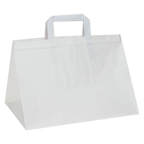 Borse in carta Flat X-Large 32 x 22 x 24 cm 80 gr Bianco 25 unità