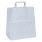 Borse in carta Flat Large 28 x 17 x 32 cm 90 gr Bianco 25 unità