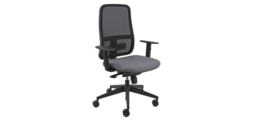 Sedia semidirezionale ergonomica Roma Blaze Unisit con braccioli 1D inclusi colore grigio