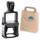 Kit timbro personalizzabile 52045 multicolor/avana + 200 eco sacchetti in carta L