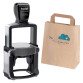 Kit timbro personalizzabile 52045 multicolor/avana + 200 eco sacchetti in carta M