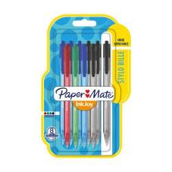 Penne a sfera Paper Mate InkJoy 100 RT assortiti 8 unità