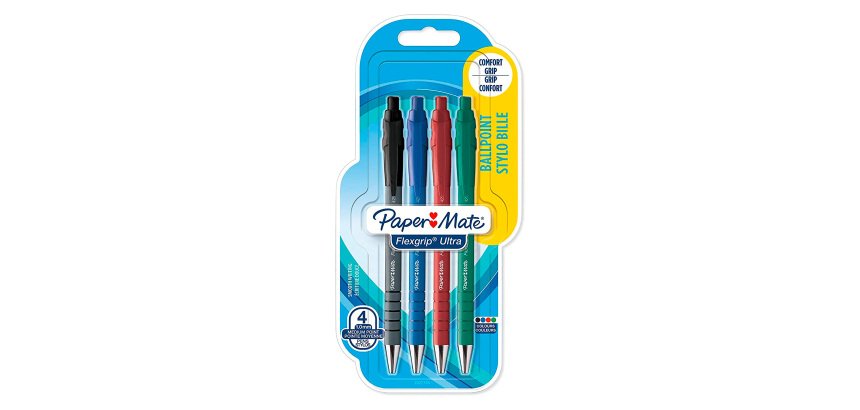 Penne a sfera Paper Mate FlexGrip Ultra assortiti 4 unità