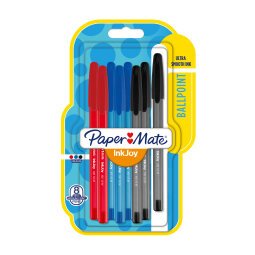 Penne a sfera Paper Mate InkJoy 100 ST assortiti 8 unità