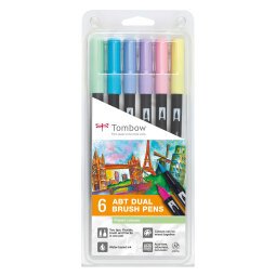 Pennarelli Tombow Dual Brush Pen colori pastello 6 unità