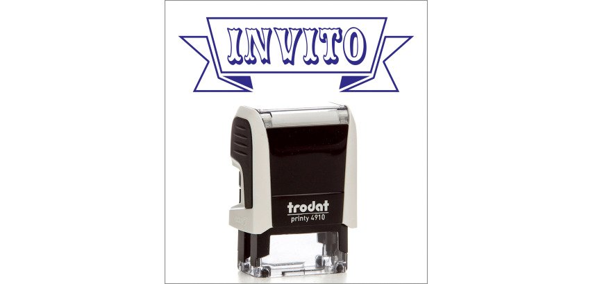 Timbro Trodat Printy 4910 "Invito" bianco