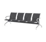 Panca per sala attesa 4 posti in acciaio microforato