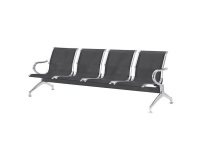 Panca per sala attesa 4 posti in acciaio microforato