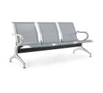 Panca per sala attesa 3 posti in acciaio microforato