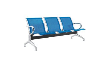 Panca per sala attesa 3 posti in acciaio microforato