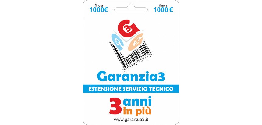 Estensione del servizio tecnico Garanzia3 fino a 1000 euro