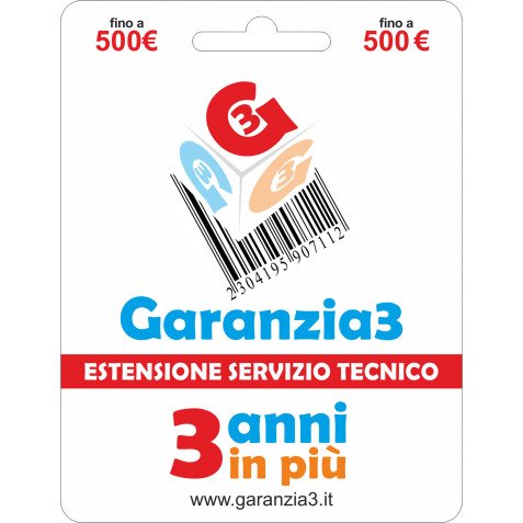 Estensione del servizio tecnico Garanzia3 fino a 500 euro