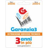 Estensione del servizio tecnico Garanzia3 fino a 2000 euro