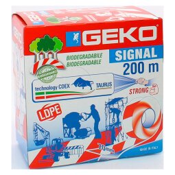 Nastro segnaletico Geko rosso e bianco, 70 mm x 200 m