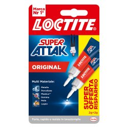 Colla liquida Loctite Super Attak 2 unità da 2 g
