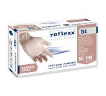 Guanti monouso Reflexx R51 in lattice con polvere taglia S, 100 unità
