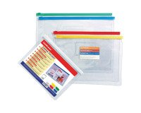 Buste con zip ErichKrause 2937 A5 trasparente pvc 12 unità