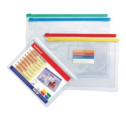Buste con zip ErichKrause 2937 A5 trasparente pvc 12 unità