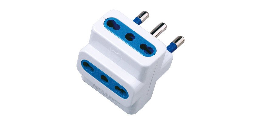 Adattatore triplo spina 16A, 3 prese 10/16A bipasso