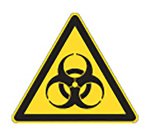Etichetta adesiva pericolo biologico EN ISO 7010 Cartelli Segnalatori 5 unità