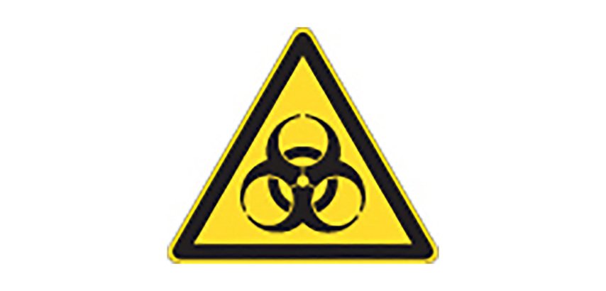 Etichetta adesiva pericolo biologico EN ISO 7010 Cartelli Segnalatori 5 unità