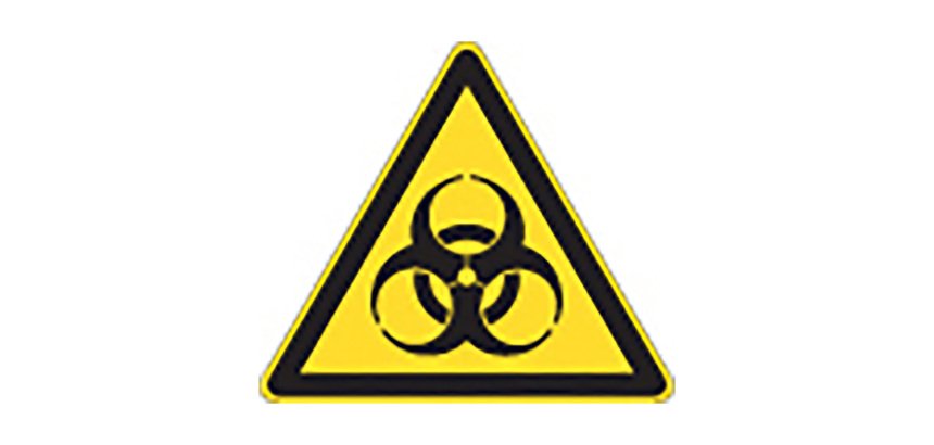 Etichetta adesiva pericolo biologico EN ISO 7010 Cartelli Segnalatori 5 unità