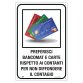 Cartello segnalatore bancomat o carte 20 x 30 cm