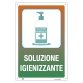 Cartello segnalatore soluzione igienizzante 20 x 30 cm