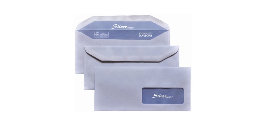 Buste Pigna 80 g/m² bianco con finestra gommata 500 unità