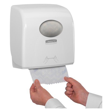 Dispenser asciugamani Kimberly-Clark Professional Aquarius Slimroll Plastica bianco