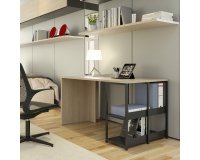 Postazione lavoro con libreria Artexport Home Office 2767BX Bianco, nero 1.400 x 690 x 702 mm