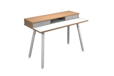Scrivania con 2 cassetti Artexport Home Office 20070 Bianco, rovere 1.200 x 600 x 844 mm