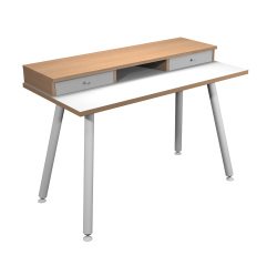 Scrivania con 2 cassetti Artexport Home Office 20070 Bianco, rovere 1.200 x 600 x 844 mm