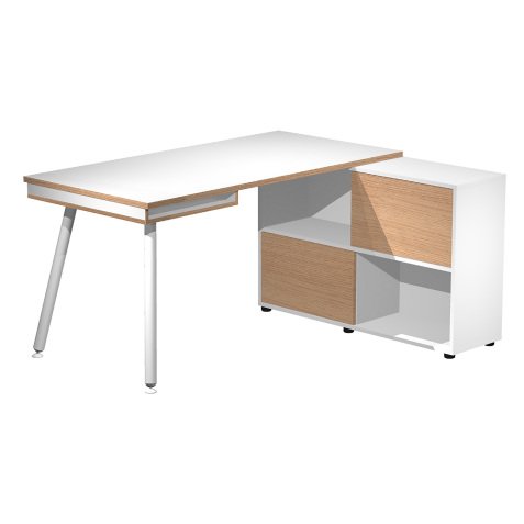 Postazione lavoro Home Office Tetris Rovere, bianco 1.300 x 815 x 1.200 mm