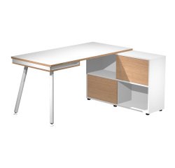 Postazione lavoro Home Office Tetris Rovere, bianco 1.300 x 815 x 1.200 mm